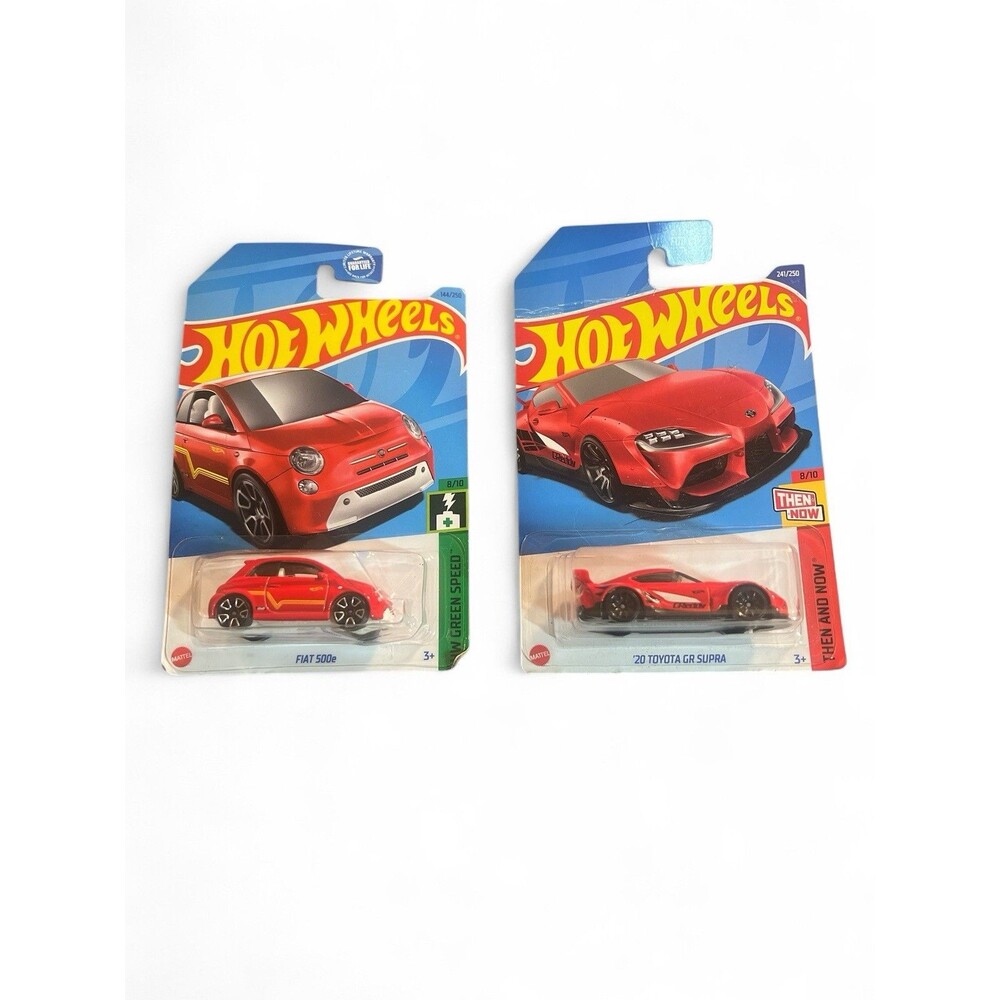 Set Lot Hot Wheel Cars Diecast '20 Toyota GR Supra Fiat 500e